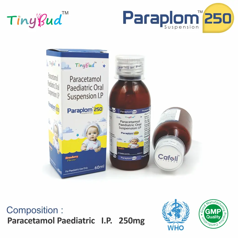 Paracetamol (250mg/5ml) Suspension at best price in PCD Pharma Franchise for Pediatric Pain Relief.
